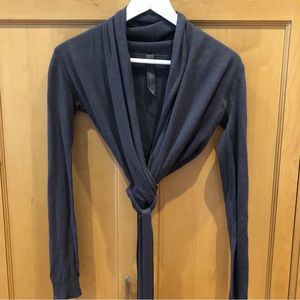 Community crop wrap sweater by aritzia